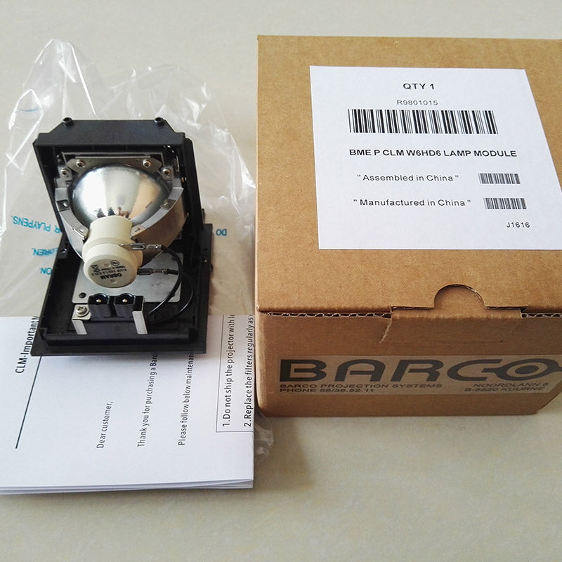 Barco R9801015 Projector Lamp Housing with Genuine Original OEM Bulb