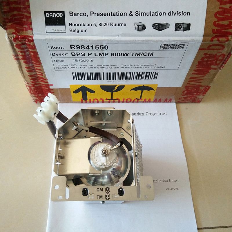 Barco R9841550 Projector Lamp Housing with Genuine Original OEM Bulb