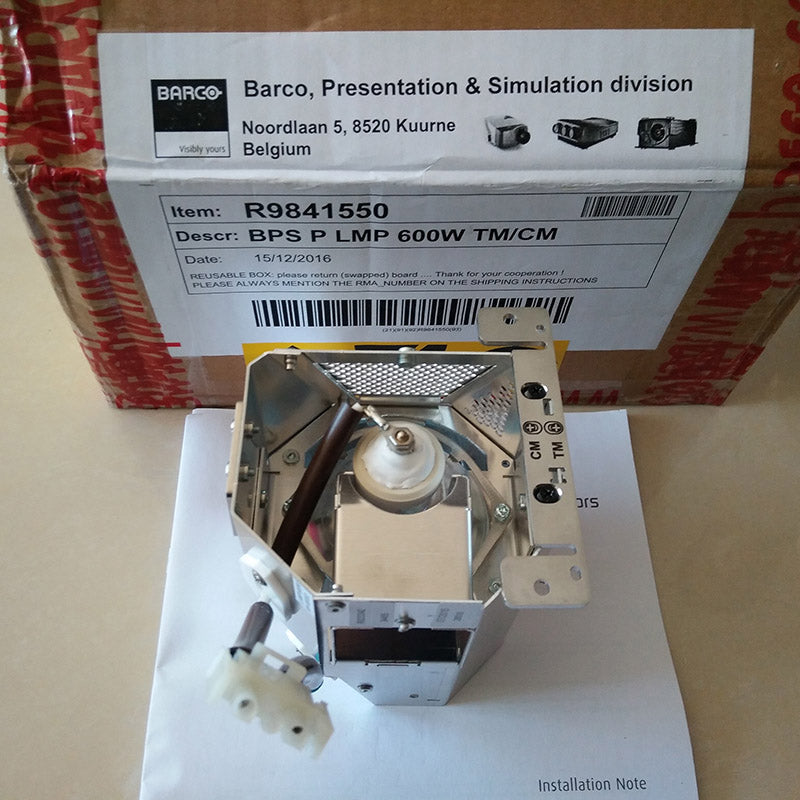 Barco R9841550 Projector Lamp Housing with Genuine Original OEM Bulb